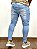 Calça Jeans Masculina Super Skinny Clara Com Recortes Leves* - Imagem 5