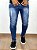 Calça Jeans Masculina Super Skinny Médio Puídos Leve 101 - Imagem 1
