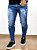 Calça Jeans Masculina Super Skinny Médio Puídos Leve 101 - Imagem 2