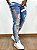 Calça Jeans Masculina Super Skinny Média Com  Escritas e X + - Imagem 2