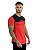 Camiseta Longline Masculina Vermelha Com Recorte Preto Brand @ - Imagem 2