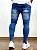 Calça Jeans Masculina Super Skinny Escura Destroyed Minimal - Imagem 5