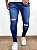 Calça Jeans Masculina Super Skinny Escura Destroyed Premium - Imagem 1