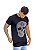 Camiseta Longline Masculina Preta Skull Pinos - Imagem 3