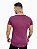Camiseta Longline Masculina Bordô Escritas Assinatura Rosa# - Imagem 3