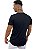 Camiseta Longline Masculina Preta Escrita Central Basica % - Imagem 3