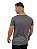 Camiseta Longline Masculina Suede Cinza Logo Corda - Imagem 4