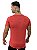 Camiseta Longline Masculina Suede Vermelha Logo Emborrachado - Imagem 4