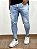 Calça Jeans Masculina Super Skinny Clara Destroyed Classica - Imagem 3