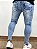 Calça Jeans Masculina Super Skinny Clara Destroyed Classica - Imagem 4
