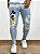 Calça Jeans Masculina Super Skinny Clara Respingo Mickey Bordado - Imagem 1