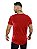 Camiseta Longline Masculina Vermelha Veludo Box Frontal - Imagem 3