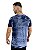 Camiseta Longline Masculina Azul Marinho Veludo Box Frontal - Imagem 3