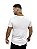 Camiseta Longline Masculina Viscose Branca Escritas Brilho - Imagem 4
