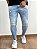 Calça Jeans Masculina Super Skinny Clara Com Puídos Premium - Imagem 1