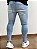 Calça Jeans Masculina Super Skinny Clara Com Puídos Premium - Imagem 4