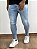 Calça Jeans Masculina Super Skinny Clara Com Puídos Premium - Imagem 3