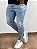 Calça Jeans Masculina Super Skinny Clara Com Puídos Premium - Imagem 5