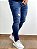 Calça Jeans Masculina Super Skinny Escura Destroyed Leve - Imagem 2