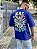 Camiseta Oversized Masculina Azul Abrev Frontal Bunny Verso - Imagem 2