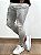 Calça Jeans Masculina Super Skinny Cinza Claro Destroyed Respingo - Imagem 4