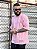 Camiseta Oversized Masculina Rosa Claro Escritas Laterais - Imagem 1