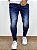 Calça Jeans Masculina Super Skinny Escura Básica Sem Rasgo - Imagem 1