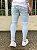 Calça Jeans Masculina Super Skinny Clara Rasgo No Joelho - Imagem 6