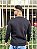 Blusa Moletom Masculina Preta Sem Capuz Escritas Bordada - Imagem 3
