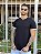 Camiseta Longline Masculina Preta Neck Basic - Imagem 2