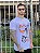 Camiseta Longline Masculina Branca Skull Fire - Imagem 2