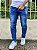 Calça Jeans Masculina Super Skinny Escura Detalhes Bolso % - Imagem 4