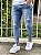 Calça Jeans Masculina Super Skinny Média Texturizada Destroyed Premium - Imagem 3