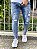 Calça Jeans Masculina Super Skinny Média Texturizada Destroyed Premium - Imagem 1