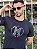 Camiseta Longline Masculina Preta Logo Carimbo - Imagem 3