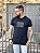 Camiseta Longline Masculina Preta Box Listas Brand Emborrachada - Imagem 1