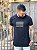Camiseta Longline Masculina Preta Box Listas Brand Emborrachada - Imagem 2
