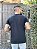 Camiseta Longline Masculina Preta Box Listas Brand Emborrachada - Imagem 6