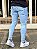 Calça Jeans Masculina Super Skinny Clara Básica Sem Rasgo - Imagem 5