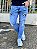 Calça Jeans Masculina Super Skinny Escura Destroyed Forro Xadrez - Imagem 5