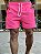 Shorts Água Masculino Rosa Neon Básico Sem Estampa # - Imagem 1