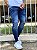 Calça Jeans Masculina Super Skinny Escura Rasgo No Joelho Detallhes - Imagem 3
