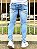 Calça Jeans Masculina Super Skinny Clara Básica Com Puídos - Imagem 5