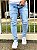 Calça Jeans Masculina Super Skinny Clara Básica Com Puídos ¬ - Imagem 1