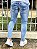 Calça Jeans Masculina Super Skinny Clara Rasgo No Joelho Orleans - Imagem 5