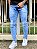 Calça Jeans Masculina Super Skinny Clara Com Puídos Detalhes - Imagem 2