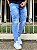 Calça Jeans Masculina Super Skinny Clara Com Puídos Detalhes - Imagem 3