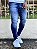 Calça Jeans Masculina Super Skinny Escura Básica Sem Rasgo Details - Imagem 3