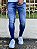 Calça Jeans Masculina Super Skinny Escura Básica Sem Rasgo Details - Imagem 1