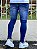 Calça Jeans Masculina Super Skinny Escura Básica Sem Rasgo Details - Imagem 4